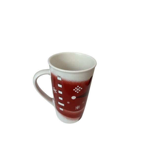 Starbucks 2010 Holiday Mug 10oz New Bone China Red & White Snowflake Design - Picture 3 of 4